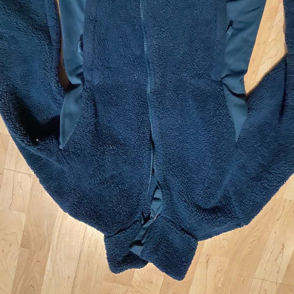 Blue “fur-ish” fluffy sweater jacket Helly Hansen